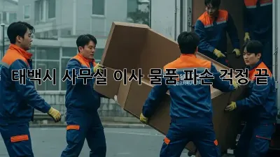 태백시 사무실 이사, 물품 파손 걱정 끝!